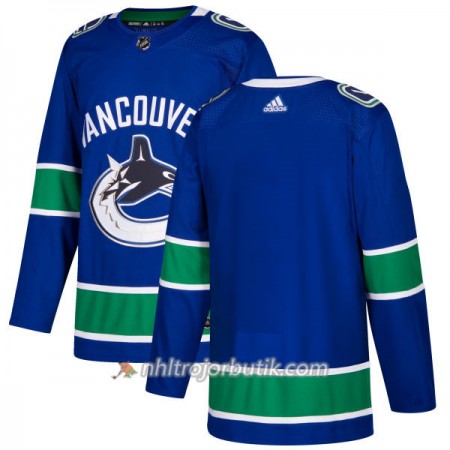 Män Ishockey Vancouver Canucks Tröja Blank Adidas 2017-2018 Blå Authentic
